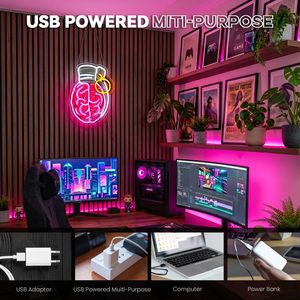 Letrero de Neón 'Brain Grenade', para Decoración de Pared, Luces de Neón para Sala de Juegos, Dormitorio, Bar, Cueva del Hombre, Oficina, Regalos Perfectos - Product Image 5