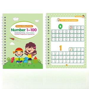Ensemble de cahiers d'écriture à rainures <span class=keywords><strong>pour</strong></span> enfants, livre de pratique réutilisable <span class=keywords><strong>pour</strong></span> l'alphabet anglais et les chiffres - Product Image 5
