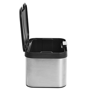 <span class=keywords><strong>Mini</strong></span> cubo de basura de acero inoxidable para contenedor, Cubo de compost, contenedor de basura para encimera, mesa de café, escritorio, Oficina - Product Image 4