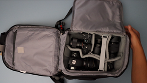 Échantillon gratuit Petit sac bandoulière pour appareil photo, Sac à dos pour appareil photo reflex numérique/SLR Convient à une tablette de 11 pouces, Sac à bandoulière pour photographe avec support pour trépied - Product Image 4