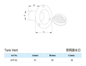 Stainless鋼316 Marine Hardware Tankベントを通じて船体コックピット<span class=keywords><strong>scupper</strong></span>デッキ用ボート - Product Image 6