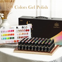 BORN PRETTY PRO Fournitures pour Ongles Vernis Gel 15ml Ensemble Complet Personnalisé OEM Sans HEMA Collection de 60 Couleurs Populaires Kit de Vernis Gel