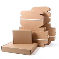 Boîtes en papier kraft multi-tailles personnalisées, boîte d'emballage pliable résistante à l'usure pour vêtements, aliments, cadeaux de luxe