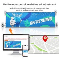 Écran LED numérique pour voiture OEM 4G GPS, affichage sur la lunette arrière, écran de taxi, réglage de la luminosité, panneau publicitaire LED couleur pleine