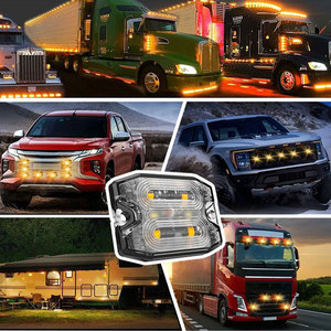 Đèn cảnh báo lưới tản nhiệt LED 12W chống nước IP67 độ sáng cao màu hổ phách đèn pin ô tô đèn khẩn cấp LED - Product Image 5