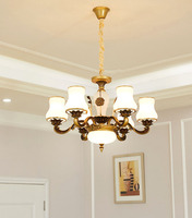 Lustre LED de luxe européen pour salon, style rétro américain, idéal pour restaurant, chambre, villa, hôtel, magasin de vêtements, café