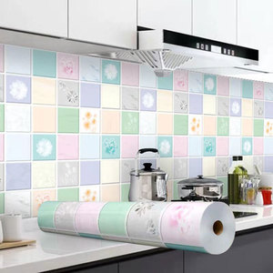 Jiuhao Kitchen Wall <b>Stickers</b> Lemon Pattern PET Self Adhesive Waterproof Fire Resistant Stovetop Backsplash Decor - Product Image 3