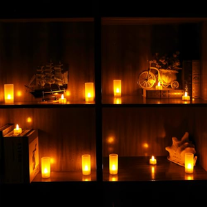 Wholesale12Pcs/<b>Set</b> Rechargeable Flickering 3D Flame Remote Timer LED Tea Light <b>Candles</b> with Charging Base for Restaurants - Product Image 4