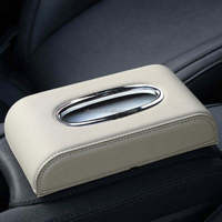 Caja de pañuelos de cuero universal, dispensador de servilletas para hotel, caja de pañuelos de cuero para coche TH15