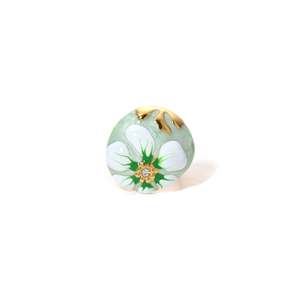 Fashion <b>Ring</b> 316L Stainless Steel PVD <b>Gold</b> Plating Sustainable Resistant White Flower Design - Product Image 1