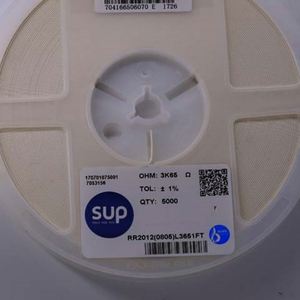 Factory Direct RR2012 0805L3651FT 0805 2012 Resistors Chip Resistors SMD Resistors 3.65Kohm 1% 1/8W Thick Film Resistor - Product Image 1