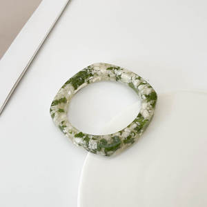 ट्रेंडी गर्मी महिलाओं को साफ फूल बर्फ अनाज रेजिन महिलाओं को भित्तिचित्र वर्ग ज्यामितीय फैशन गहने - Product Image 4