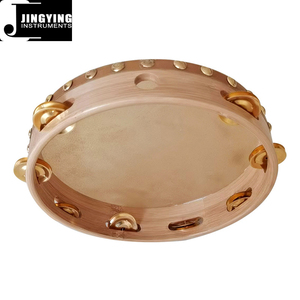 Instruments de percussion Jingying Music Orff 2025, tambourins professionnels en cuir de vache haut de gamme tambours à main de 10/12 pouces - Product Image 1