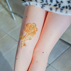 <span class=keywords><strong>Collant</strong></span> alla Moda con Applicazioni di Rose in Strass, Fatti a Mano, per Donne e Ragazze, Design Floreale <span class=keywords><strong>Ricamato</strong></span> Scintillante - Product Image 2