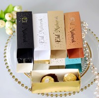 Golden Eid Mubarak Festival Geschenk box Eid Mubarak Ramadan Hollow Chocolate Candy Box