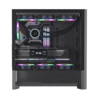JNP-G03 Airflow Focus RGB EATX ATX Full Tower Gaming Computer Case Gamer Chassis All-Around Mesh Panels Water Cooling Support