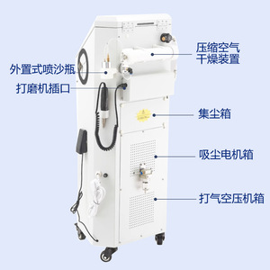 Table de technicien dentaire mobile JGT 01, équipement de laboratoire avec aspiration et sablage pour usage commercial - Product Image 2