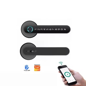 Automatic Smart Wi-Fi Interior Wood <strong>Door</strong> Lock Biometric Fingerprint &amp; Security Keyless Handle Compatible with TTlock App - Product Image 5