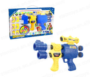 二合一男女通用户外运动游戏套装空气动力泡沫子弹射击枪杆儿童教育竞技玩具塑料制造 - Product Image 3