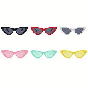 2022 Fashion Cute Girls Children <b>Candy</b> Color Sunglasses Small Frame Cat <b>Eye</b> Sunglasses for Kids - Product Image 6