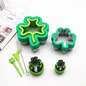 Taglierina e Sigillatrice per Sandwich in Metallo a Tema Pasquale per Bambini, Set di Tagliabiscotti a Forma di Trifoglio, Stampi per Biscotti <span class=keywords><strong>Pasquali</strong></span> - Product Image 1