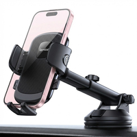Support de téléphone universel Lamicall STCD05 pour voiture, fixation par ventouse, support de tableau de bord, pince de fixation, bras extensible pour camion