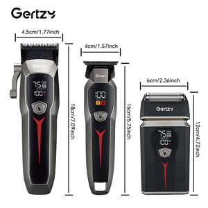 Profesyonel Berber Dükkanı Elektrikli Saç Kesme Makinesi Seti Paslanmaz Çelik Bıçaklar IPX7 Su Geçirmez Ayarlanabilir Boyluklar İngilizce Dış Mekan - Product Image 4