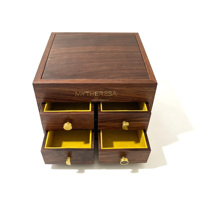 Boîte cadeau de luxe en bois laqué brillant de haute qualité pour gâteaux de lune, boîte à dattes personnalisée avec logo