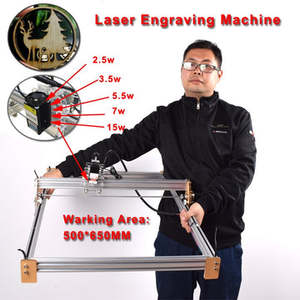 Máy Khắc Laser <span class=keywords><strong>CNC</strong></span> Màu Xanh Dương Mini 15W 65*65Cm 2 Trục DC 12V Máy Khắc Tự Làm Bộ Định Tuyến Gỗ Để Bàn - Product Image 4