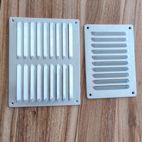 Grille de ventilation linéaire en aluminium à bride personnalisée OEM pour caravane, couvercle de ventilation encastré pour armoire de camping-car