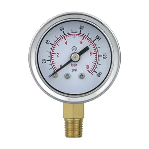 High quality Compact pressure gauge price 40mm NPT1/4 connected dry pressure gauges