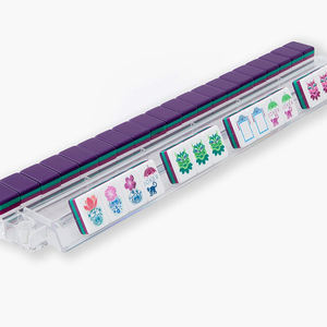 Juego de Mahjong de acrílico americano de lujo personalizado 166 160 azulejos Mahjong de viaje Singapur Mahjong Rummy Gme Set - Product Image 4