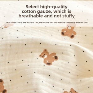 Sábana Infantil con Diseño <span class=keywords><strong>de</strong></span> Paneles, Cubrecama para las Cuatro Estaciones, para Recién Nacidos, 100% Algodón Tipo Gasa, Cubre Colchón para Bebé - Product Image 3