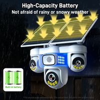 Caméra de sécurité CCTV solaire 4G avec surveillance 24h/24, protection solaire PTZ, carte SIM 4G, O-KAM PRO