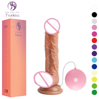 Consolador Vibrador Producto sexual para adultos Diez modos de vibración de frecuencia Control remoto con cable Juguete de masturbación femenina Consolador Vibrador