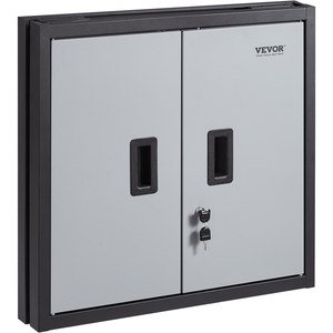 Armario de Pared Plegable, Armario Metálico para Garaje, Armario Pequeño de 26 Pulgadas para Montar en la Pared, Capacidad de Carga de 240 Libras, Estante Ajustable, Magnético - Product Image 4
