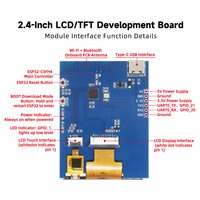 2,4-Zoll ESP32-C3FH4 Entwicklungsboard mit WLAN für RISC-V MCU 240x320 TFT Smart Touch LCD-Display Hersteller ST7789/CST836U