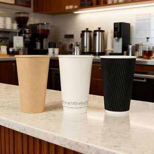 Envase de papel desechable personalizado a precio de fábrica, resistente al agua, para bebidas, para cafeterías y restaurantes - Product Image 1