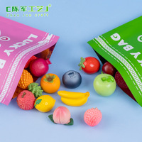 weij Bolsa Sorpresa de Frutas de Simulación para Micro-paisajes, Mini Adornos Decorativos de Resina DIY, Accesorios de Apertura