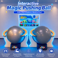 Machine de jeu interactive de poussée de boule magique, équipement d'arcade multijoueur à détection de mouvement pour centre de jeux intérieur pour enfants