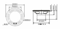 (45-001) 4.5 Pouces 20w 8 Ohm Double Aimant Haut-Parleur de Milieu de Gamme Complète de 4.5 Pouces pour la Maison