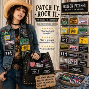 Wholesale Funny Slogan Quote Boss Lady Good Vibes Artist Savage Mixed Text Iron on Sew Embroidery Patch - Product Image 2