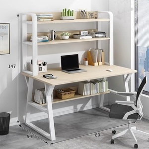 <strong>Desk</strong> and Bookshelf Integrated Table for Home Use, Bedroom Computer <strong>Desk</strong>, <strong>Simple</strong> Study <strong>Desk</strong> for Students - Product Image 2