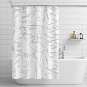 Cortina de Ducha de Tela Lago, 240x200 cm, Diseño de Bambú, Impermeable, Decoración para Baño - Product Image 3