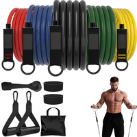 Readaeer Bandes de Résistance Unisexe – Kit Complet 5 Niveaux pour Entraînement à Domicile et Rééducation Physique |   Résistance maximale de 150 lb/70 kg |