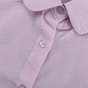 Conjunto de Dos Piezas de Lino a Precio Bajo al por Mayor, Blusa Corta Informal con Cuello Camisero para Mujer, Pantalones Cortos de Lino con Cintura Elástica - Product Image 6