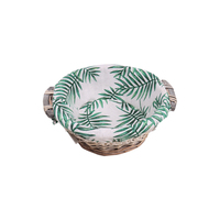 Plateau à pain de saule tissé à la main écologique Panier en osier décoratif rond de style quotidien