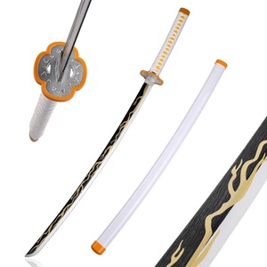Espada Katana de Bambú de Madera de 104 cm de Anime Japonés Demon Slayer, Accesorio de Cosplay de Zenitsu Agatsuma para Juego de Rol para Mayores de 14 Años - Product Image 1