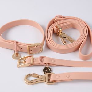 Suministros para mascotas Correa negra impermeable para perros LOGOTIPO personalizado Correa duradera de goma de Pvc para perros pequeños y medianos - Product Image 5