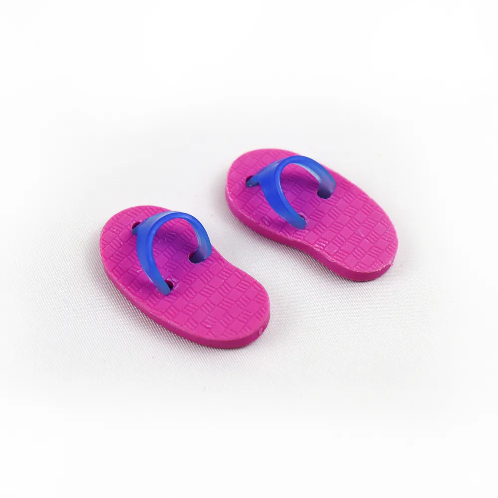 Novelty Gift Funny Design 3D Cartoon Pink Flip-Flops Shoes Shape Customized Mini Cute Pencil Rubber Eraser